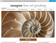 Tablet Screenshot of imaginefineartprinting.com